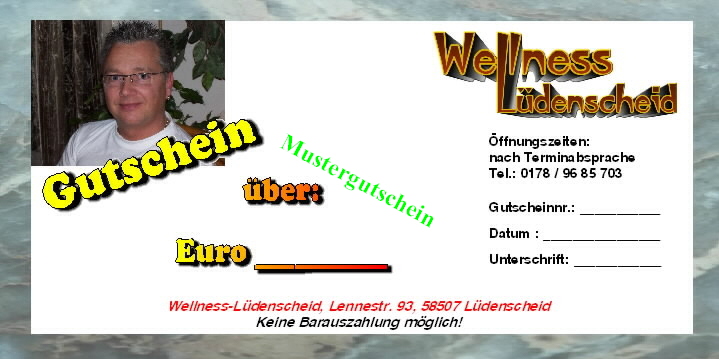 Bild: GUTSCHEIN  WELLNESS zur�ck: hier klicken